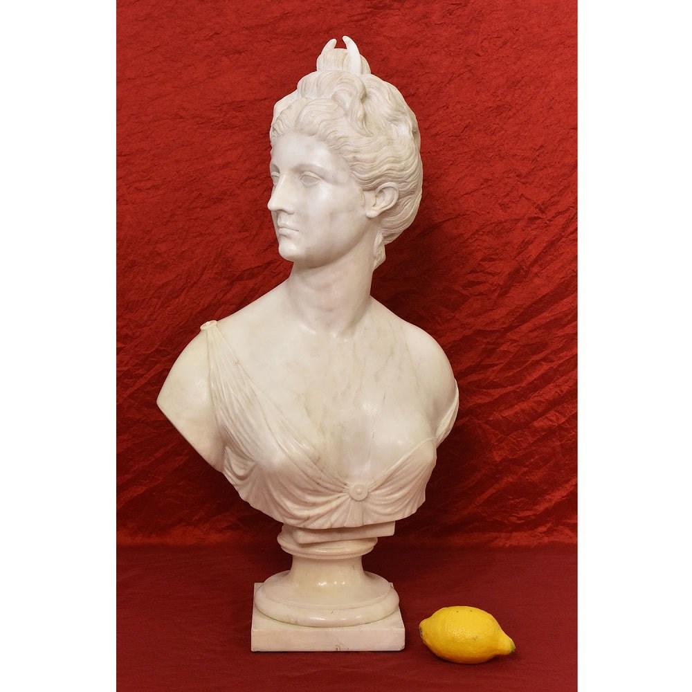 STMA76 1 antique sculpture marble statues bust woman figurines19th.jpg